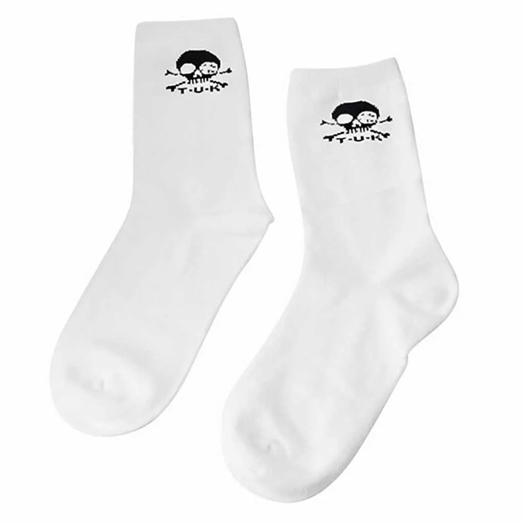 Crew Sock White T.U.K. Skull Men's - Image 4