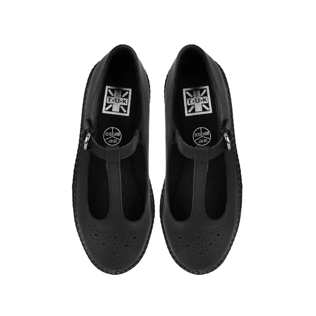 Ballet Creeper Single Strap Black Vegan Leather - Image 5