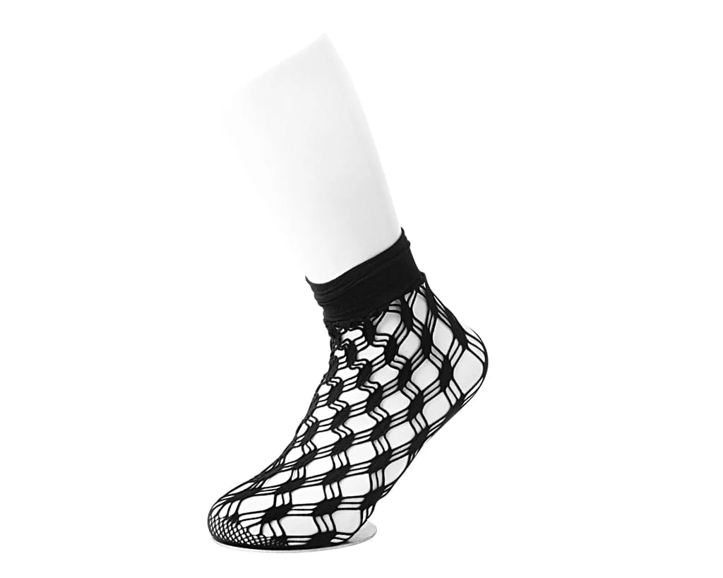 Fishnet Black Assorted Socks 5-Pk Women's - Image 4