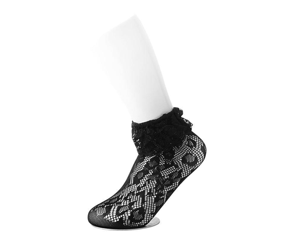 Fishnet Black Assorted Socks 5-Pk Women's - Image 5