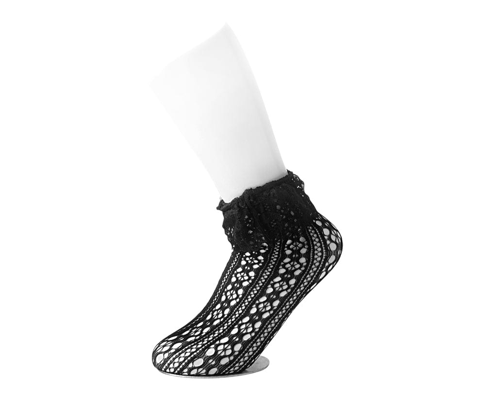 Fishnet Black Assorted Socks 5-Pk Women's - Image 6