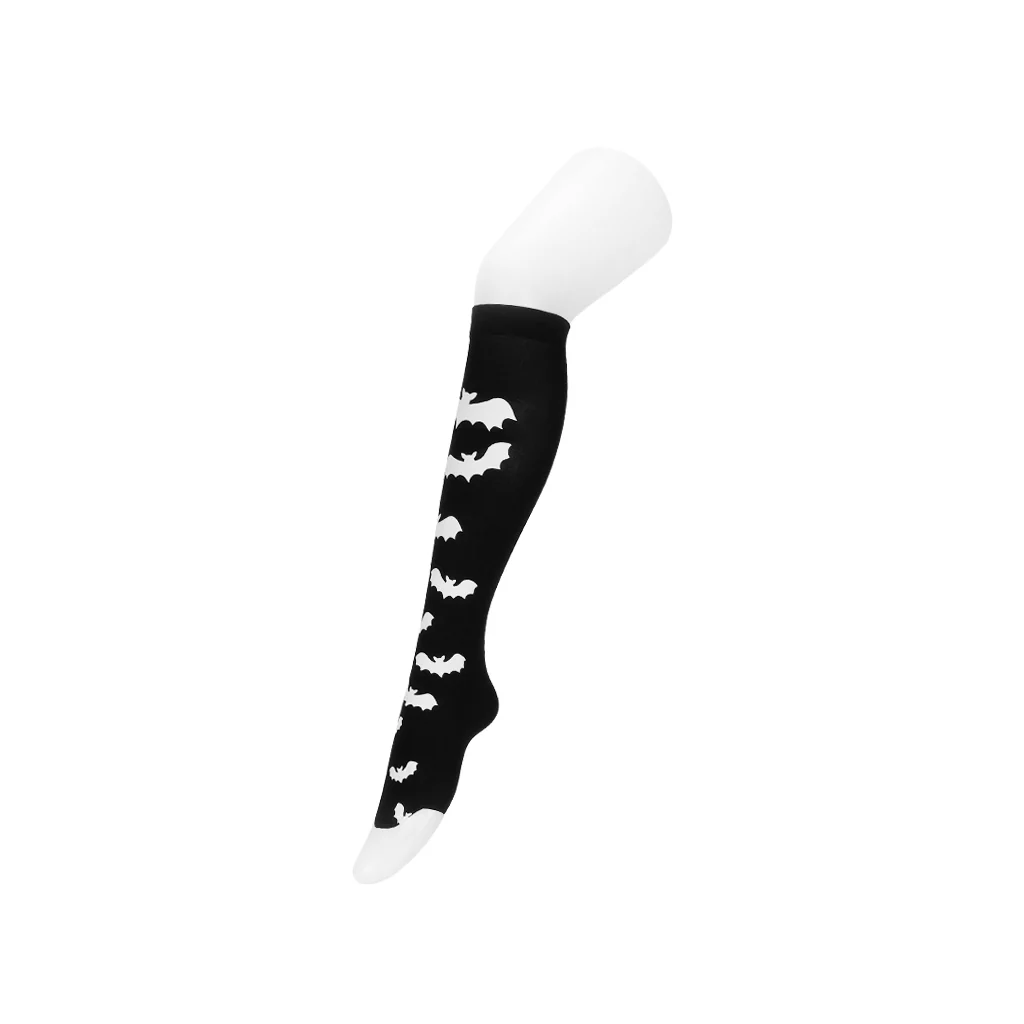 Knee High Black Bat Sock Women's