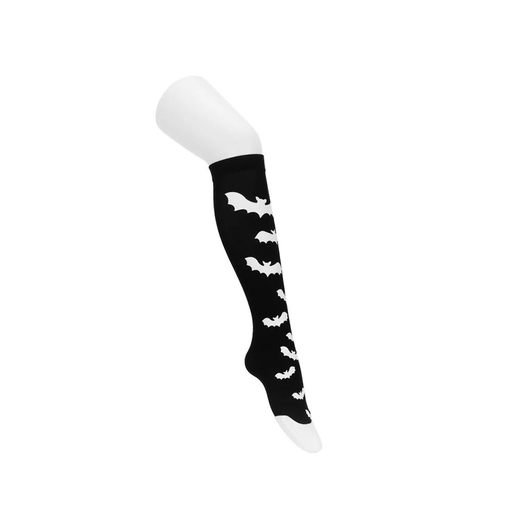 Knee High Black Bat Sock Women's - Image 2
