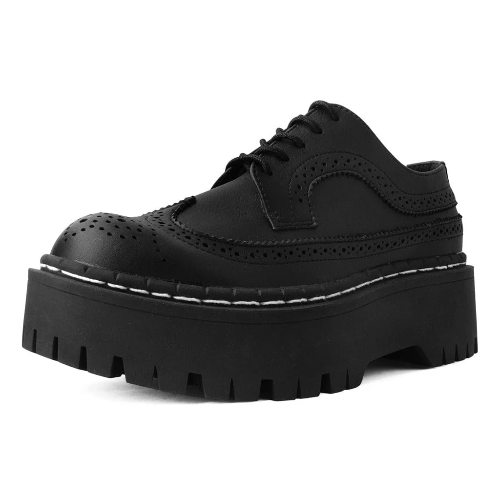 Double Decker Brogue Lace Up Black TUKskin™ - Image 4