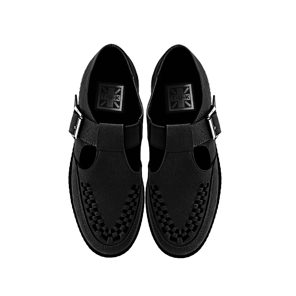 Viva Flex T-Bar Sandal Black Suede - Image 5
