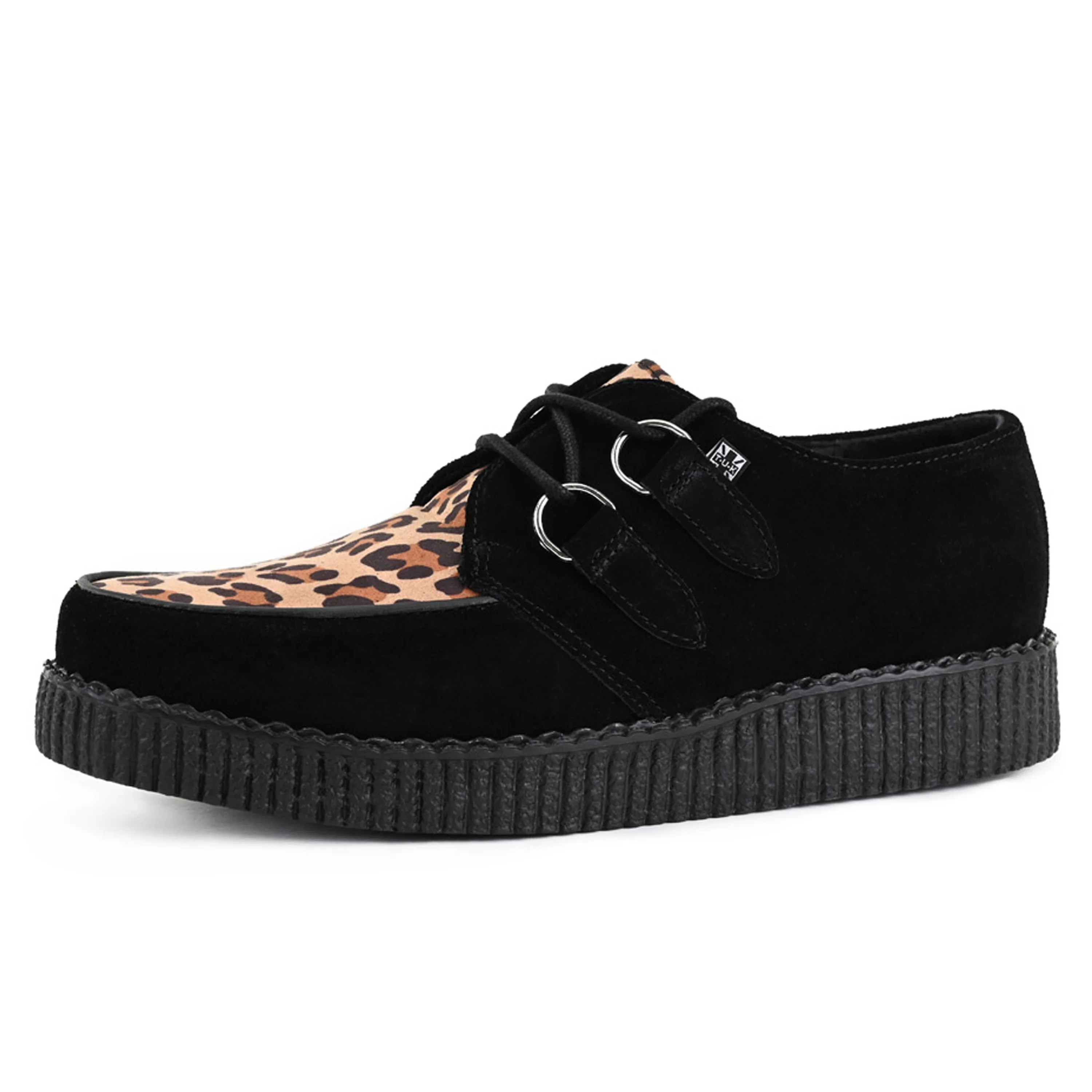 Viva Low Creeper Black / Leopard Suede - Image 3