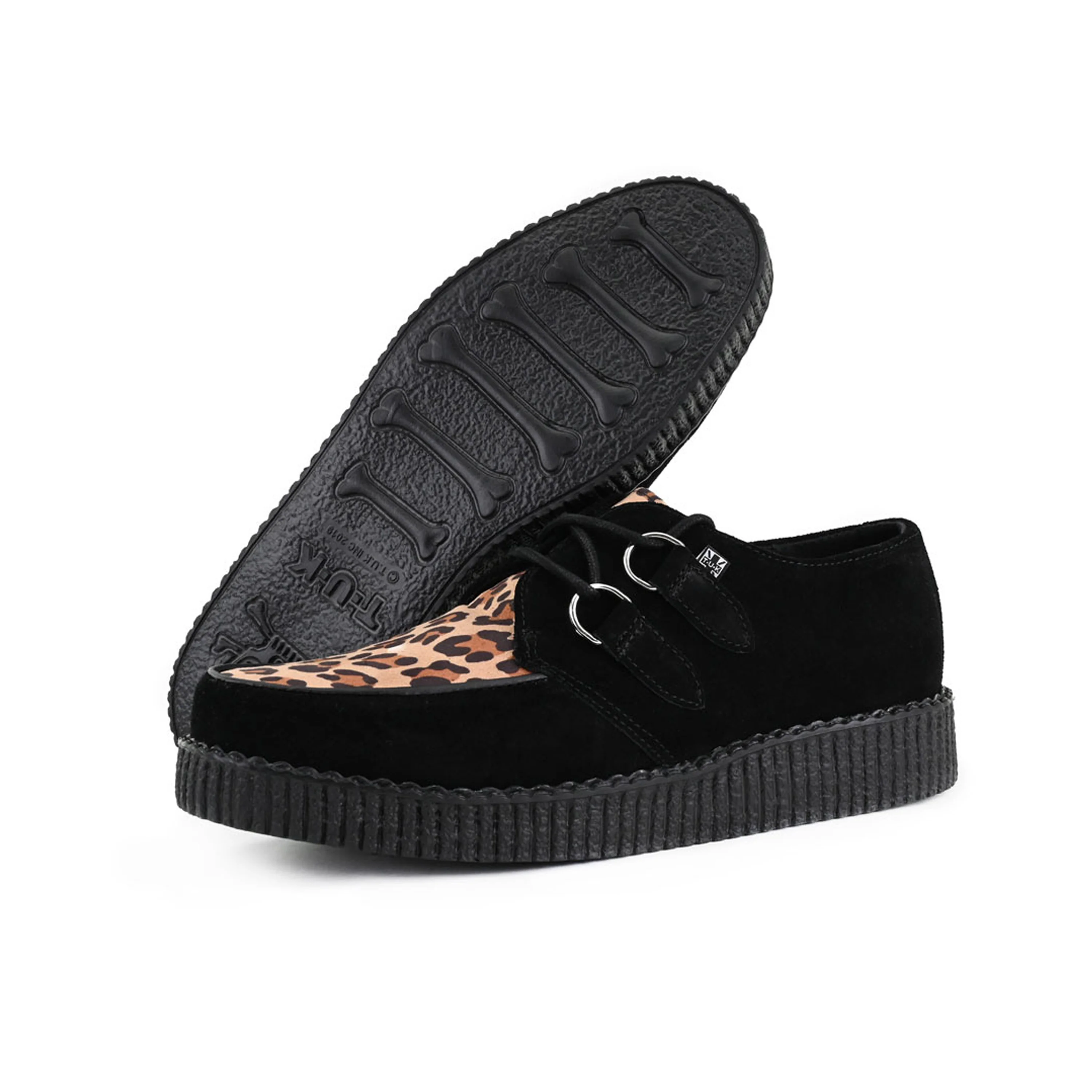 Viva Low Creeper Black / Leopard Suede - Image 4