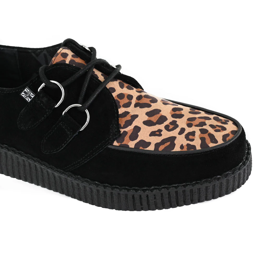 Viva Low Creeper Black / Leopard Suede - Image 5