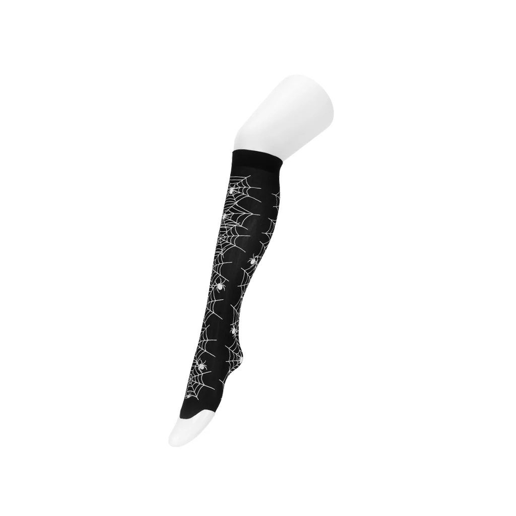 Knee High Black Spider Sock Women's