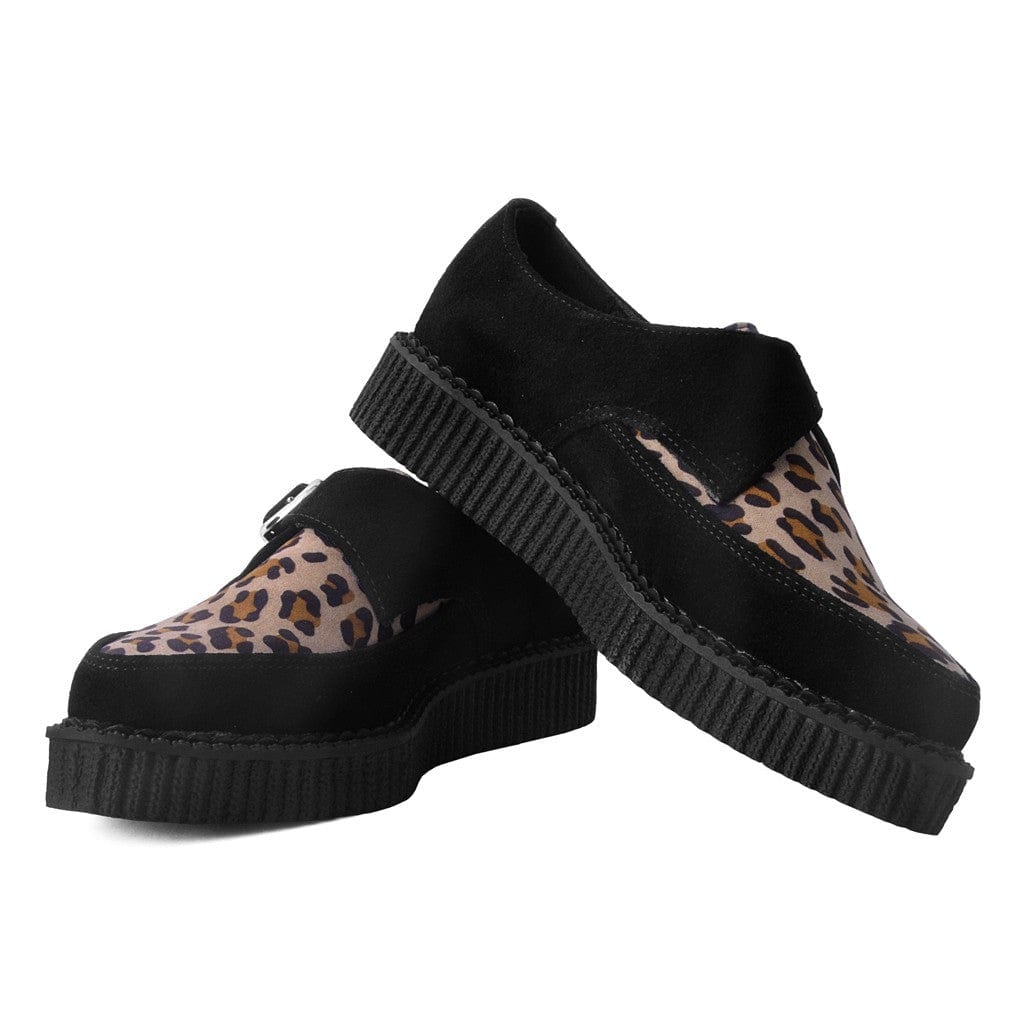 Pointed Creeper  Black Suede & Leopard Print - Image 4
