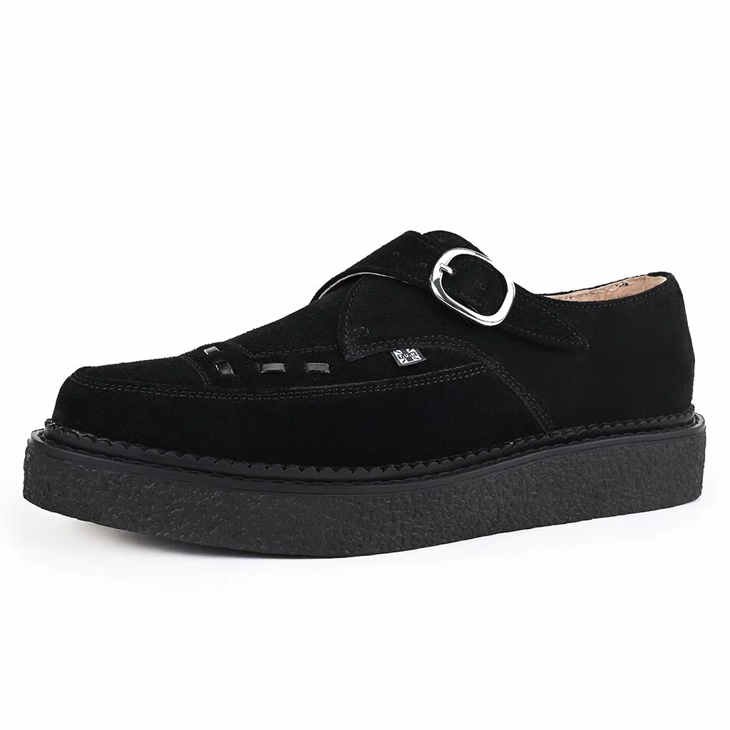 1970 Original Pointed Creeper Black Suede & Monk Buckle - Image 3