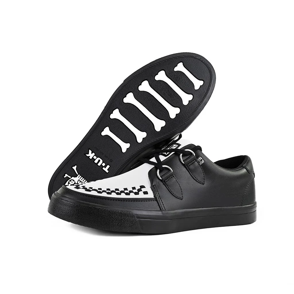 Creeper Sneaker Black & White Leather - Image 4