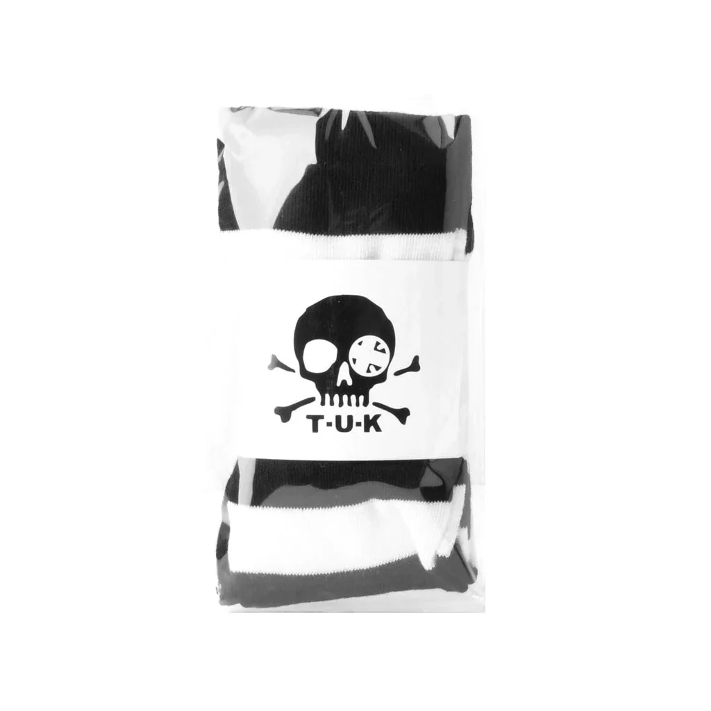 Thigh High Black & White Striped Sock Women's - Image 3