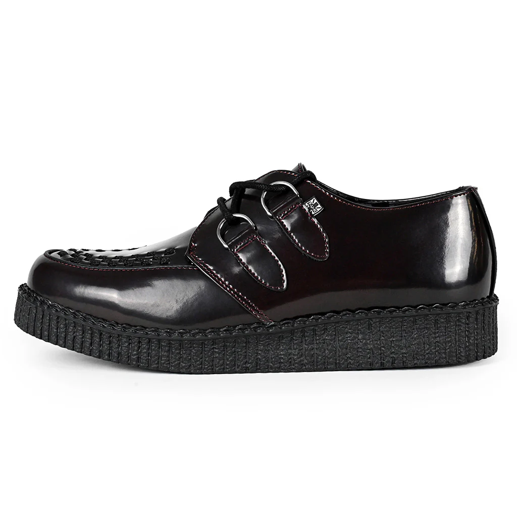 Viva Low Creeper Burgundy Faux Leather
