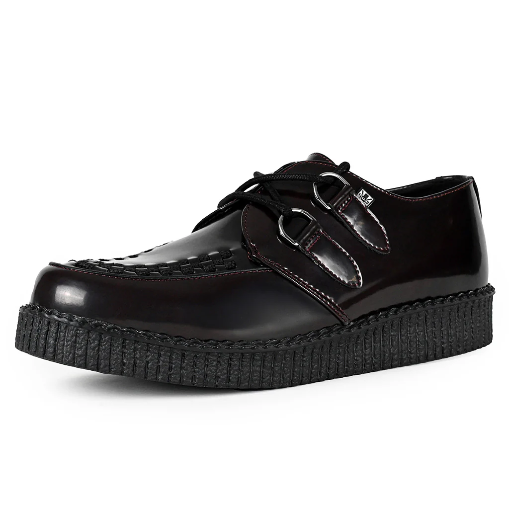 Viva Low Creeper Burgundy Faux Leather - Image 2