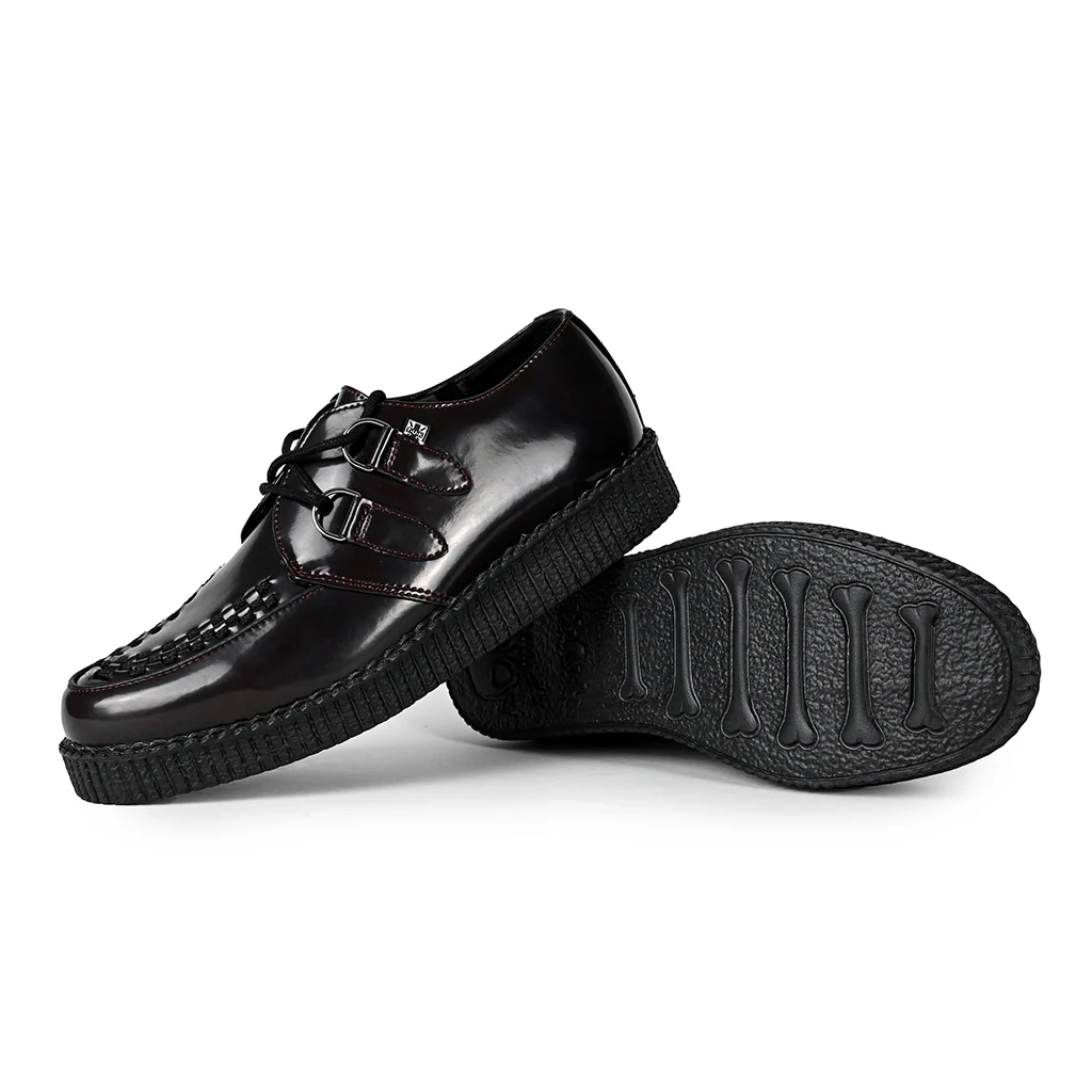 Viva Low Creeper Burgundy Faux Leather - Image 3