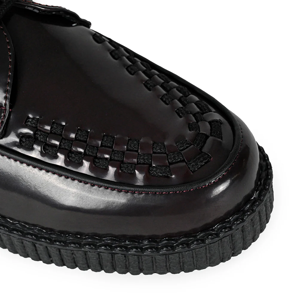 Viva Low Creeper Burgundy Faux Leather - Image 4