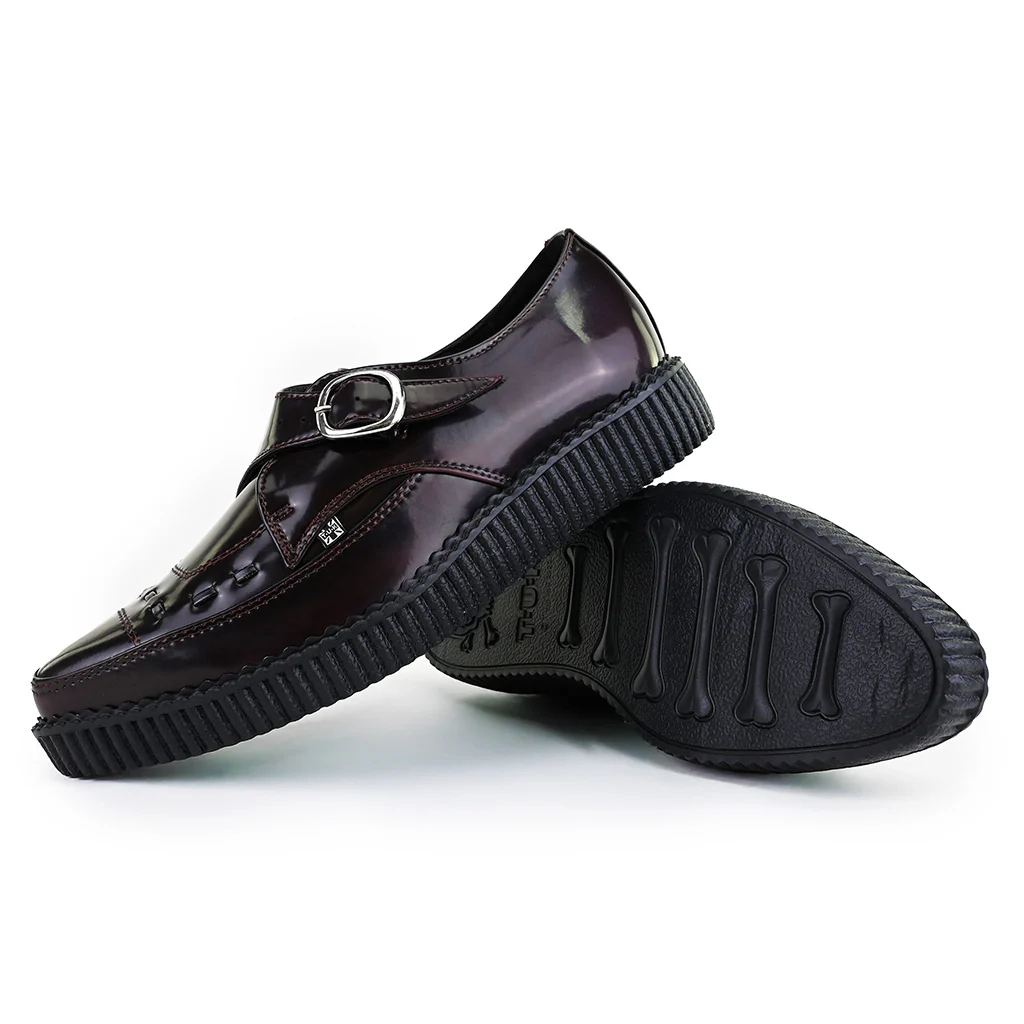 Pointed Creeper Monk Buckle Burgundy TUKskin™ - Image 4