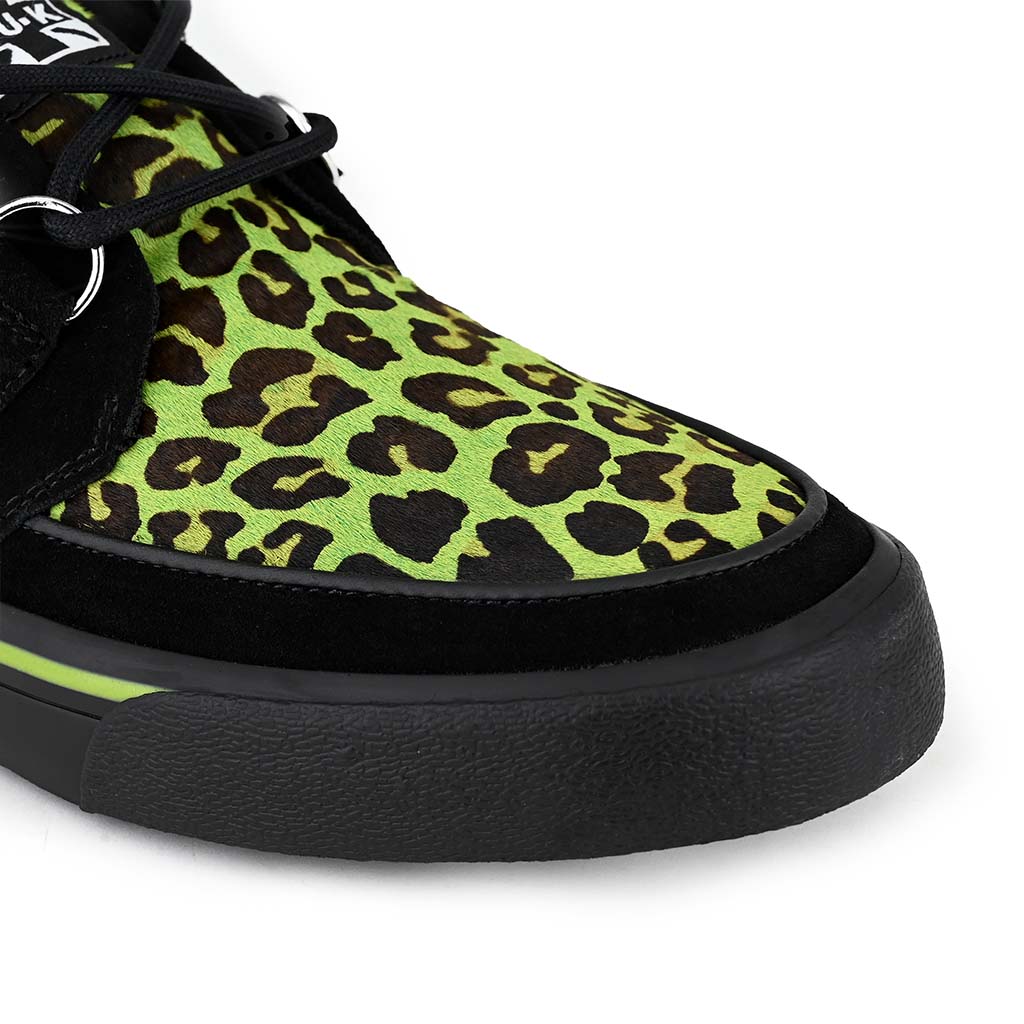 Creeper Sneaker Neon Green Hair & Black Suede - Image 4