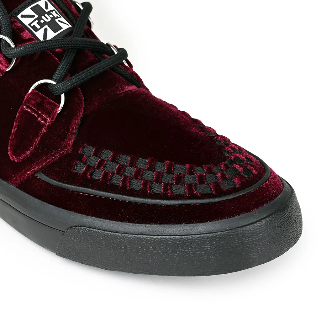 Creeper Sneaker Burgundy Velvet - Image 4