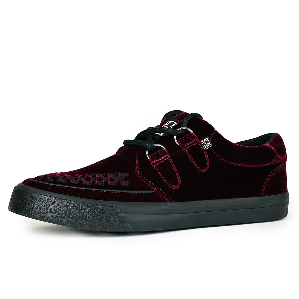 Creeper Sneaker Burgundy Velvet - Image 6