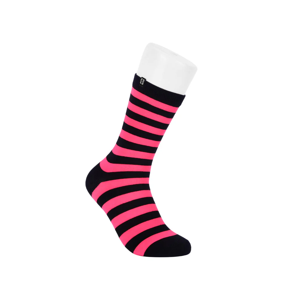 Crew Sock Black & Pink Stripe Women's - Image 2