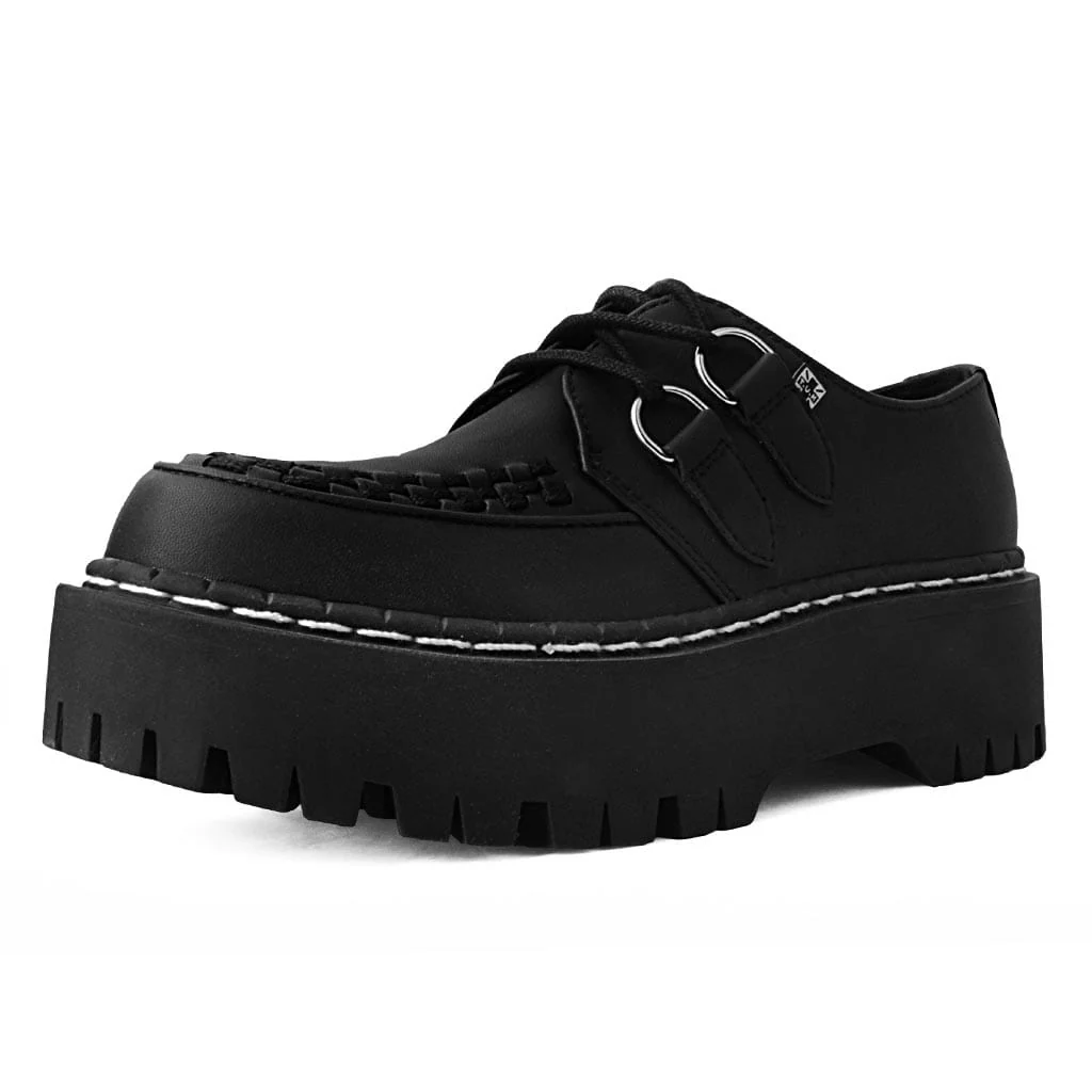 Double Decker Creeper Black Vegan TUKskin™ - Image 4