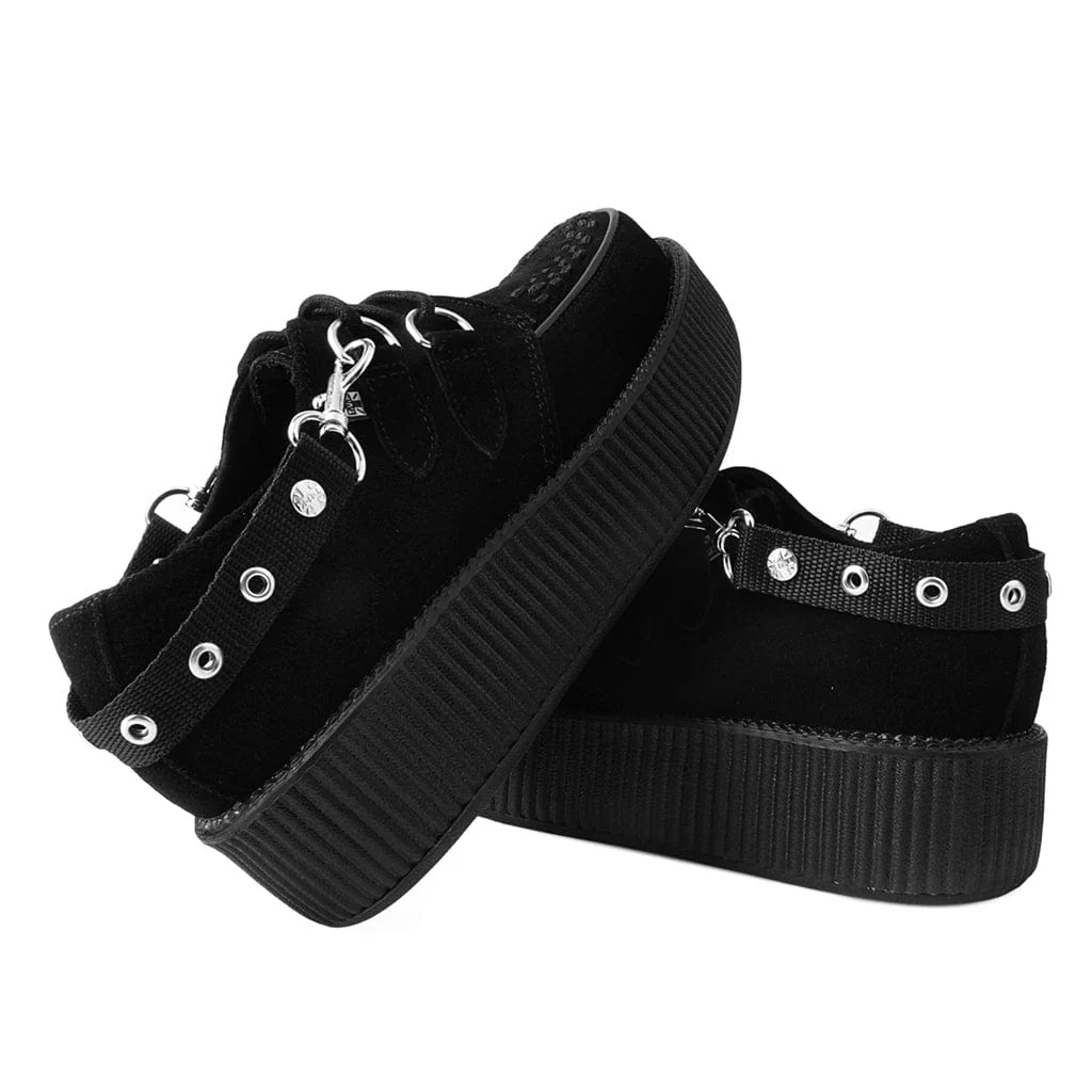 Eyelet Black Bondage Shoe Straps - Image 3