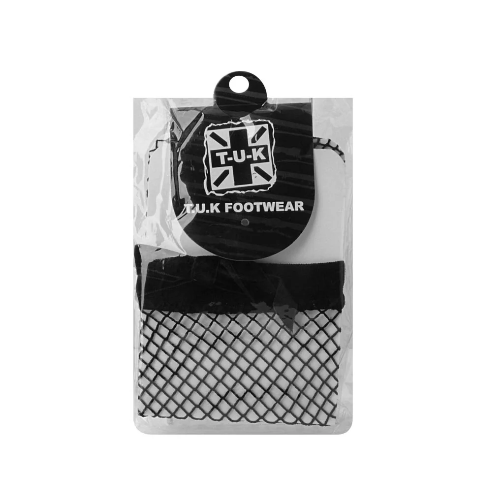 Crew Sock Black Bow Fishnet Women's - Image 3