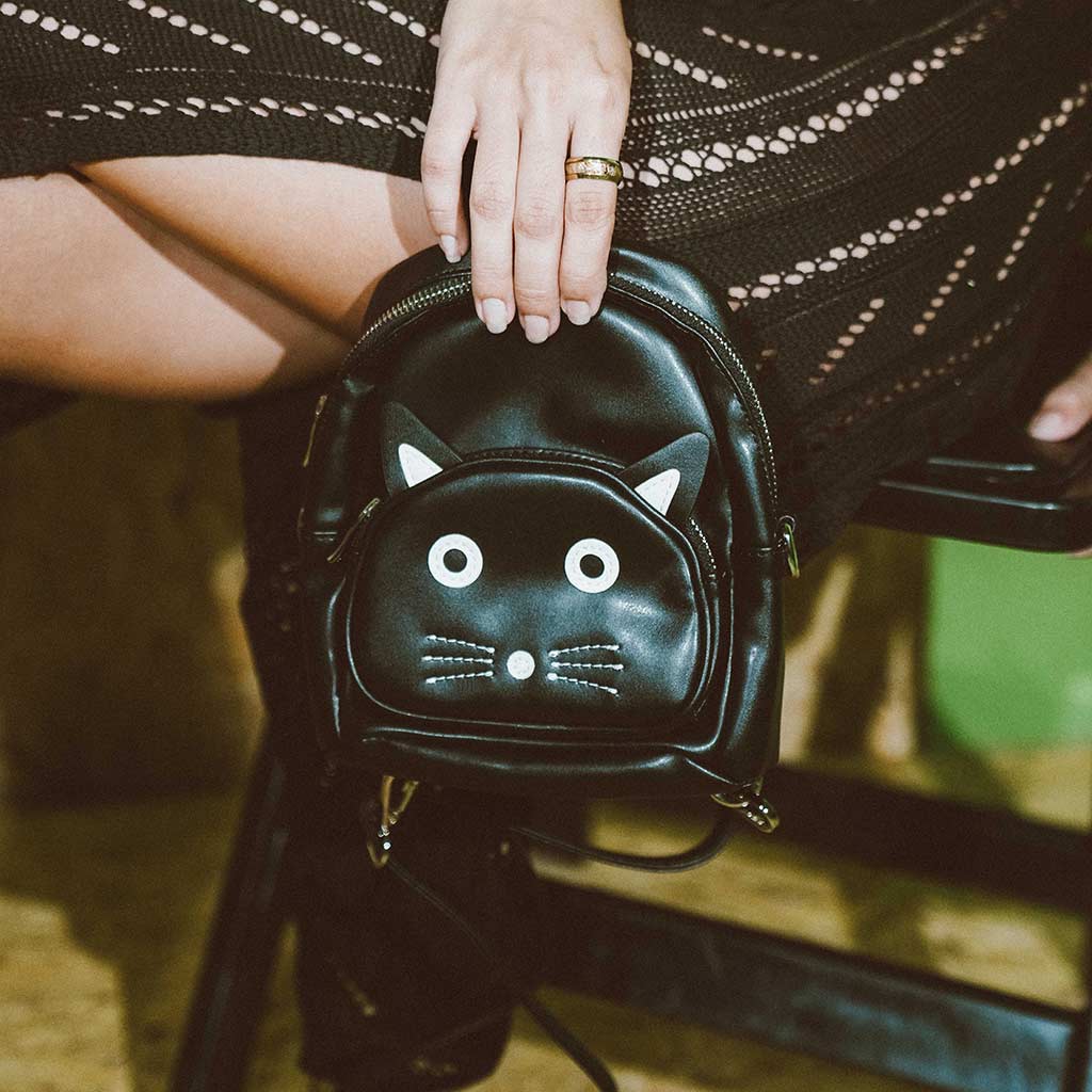 Kitty Mini Backpack Black TUKskin - Image 7