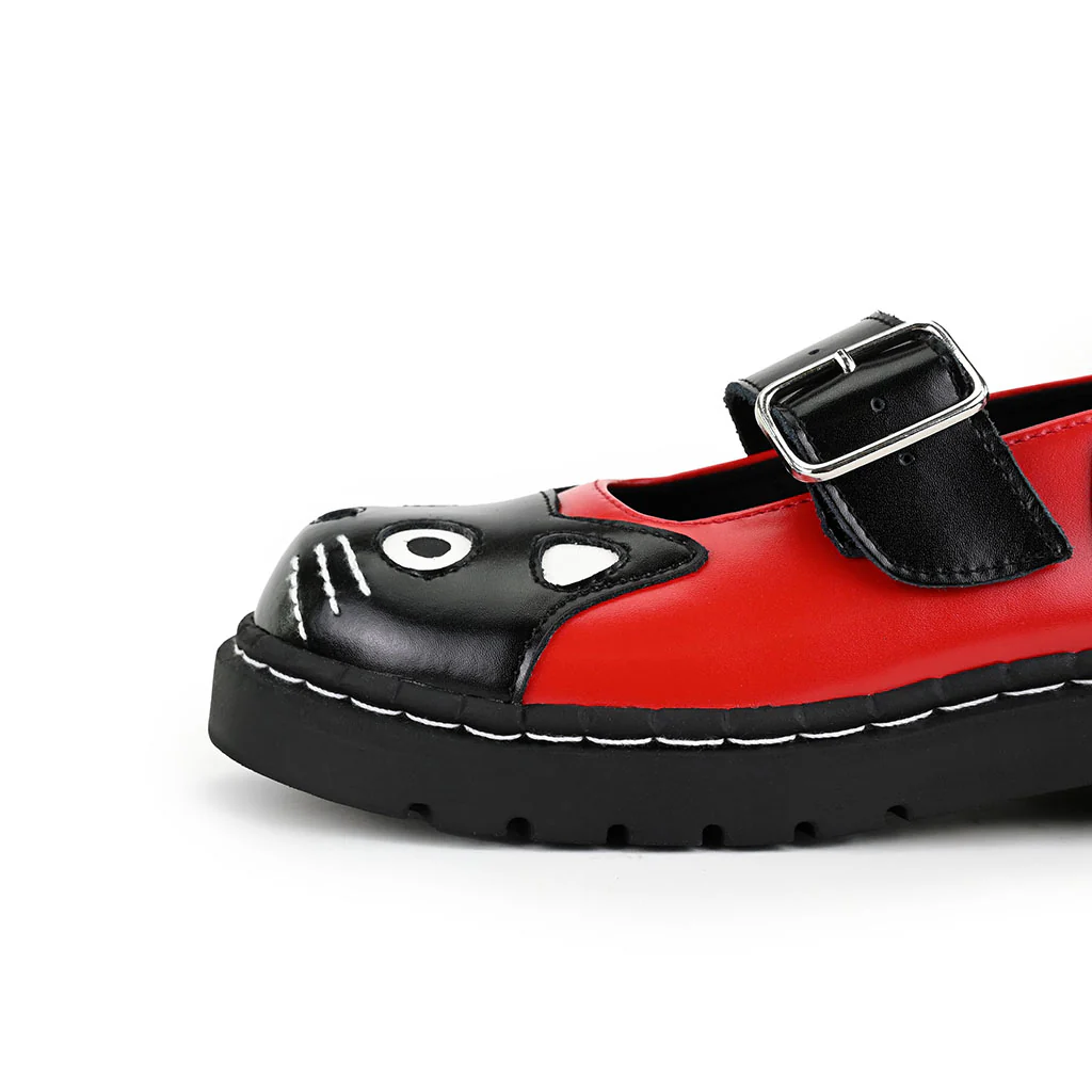 Mary Jane Kitty Black & Red Leather - Image 4