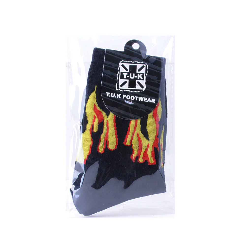Crew Sock Orange Flames Men's - Image 4
