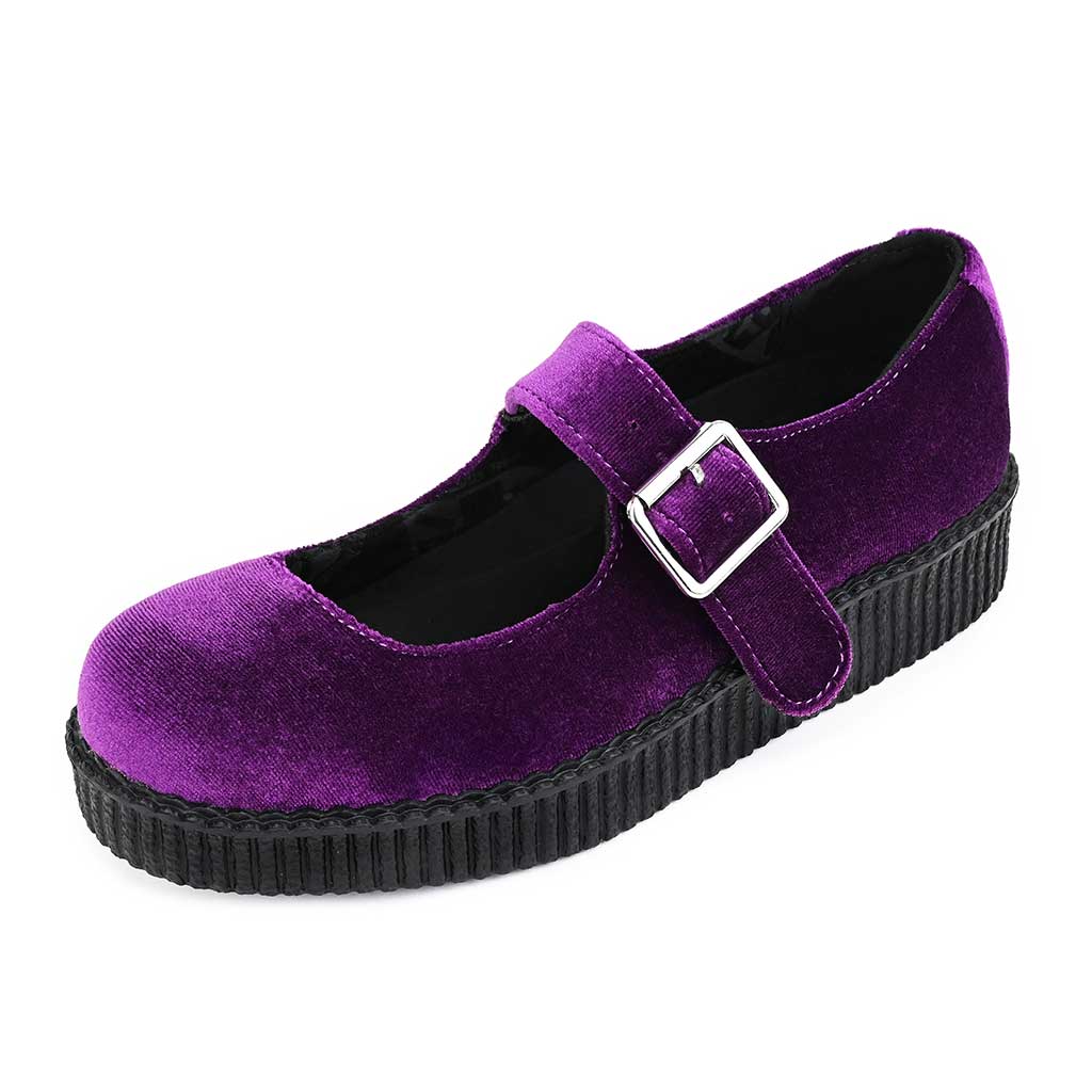 Viva Flex Mary Jane Purple Velvet - Image 3
