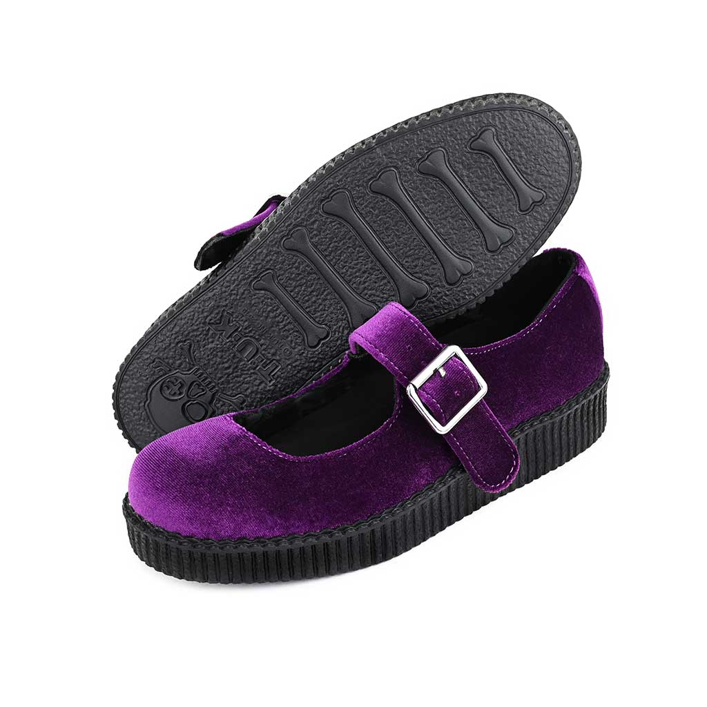 Viva Flex Mary Jane Purple Velvet - Image 4