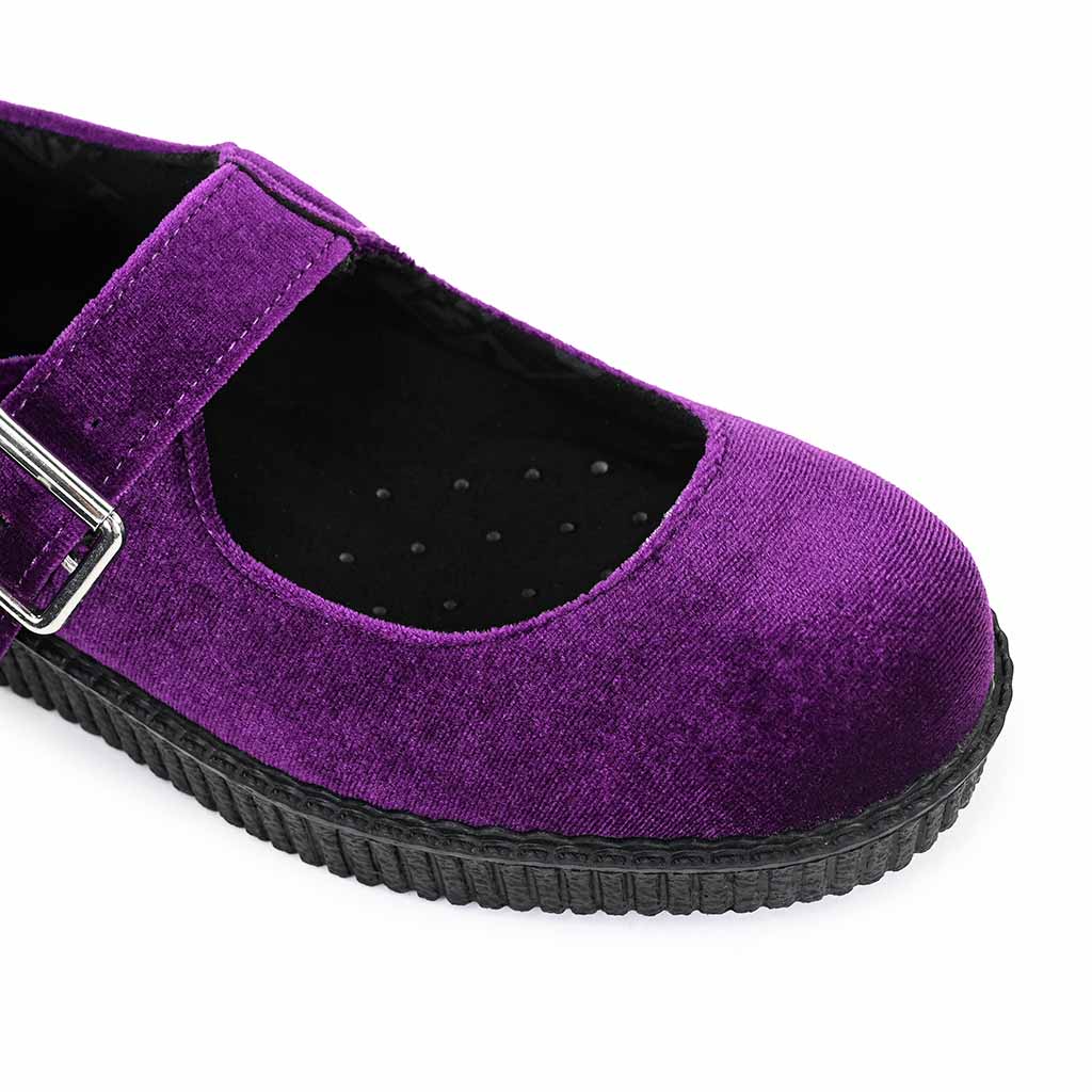 Viva Flex Mary Jane Purple Velvet - Image 5