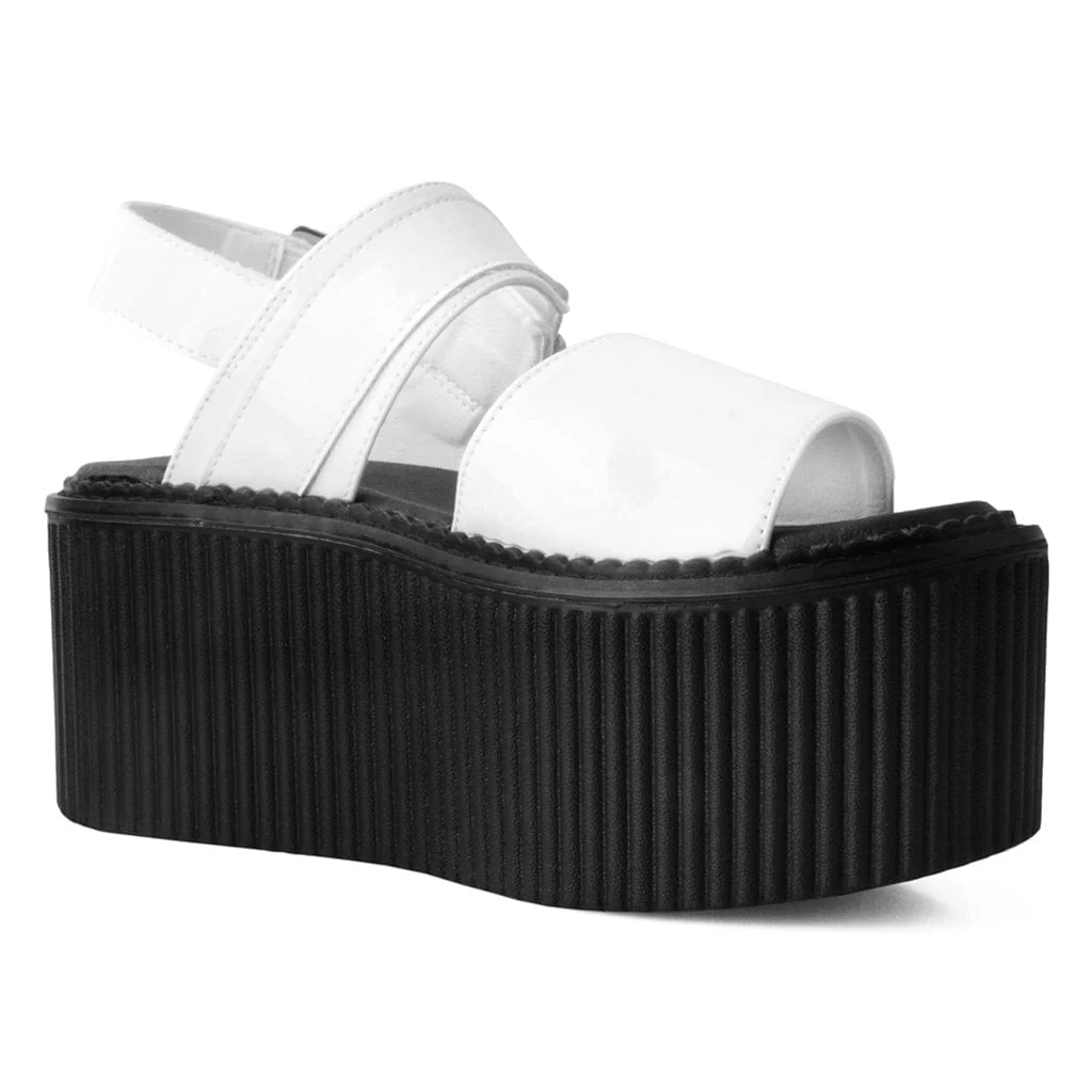 Strato Sandal White Patent Faux Leather - Image 3