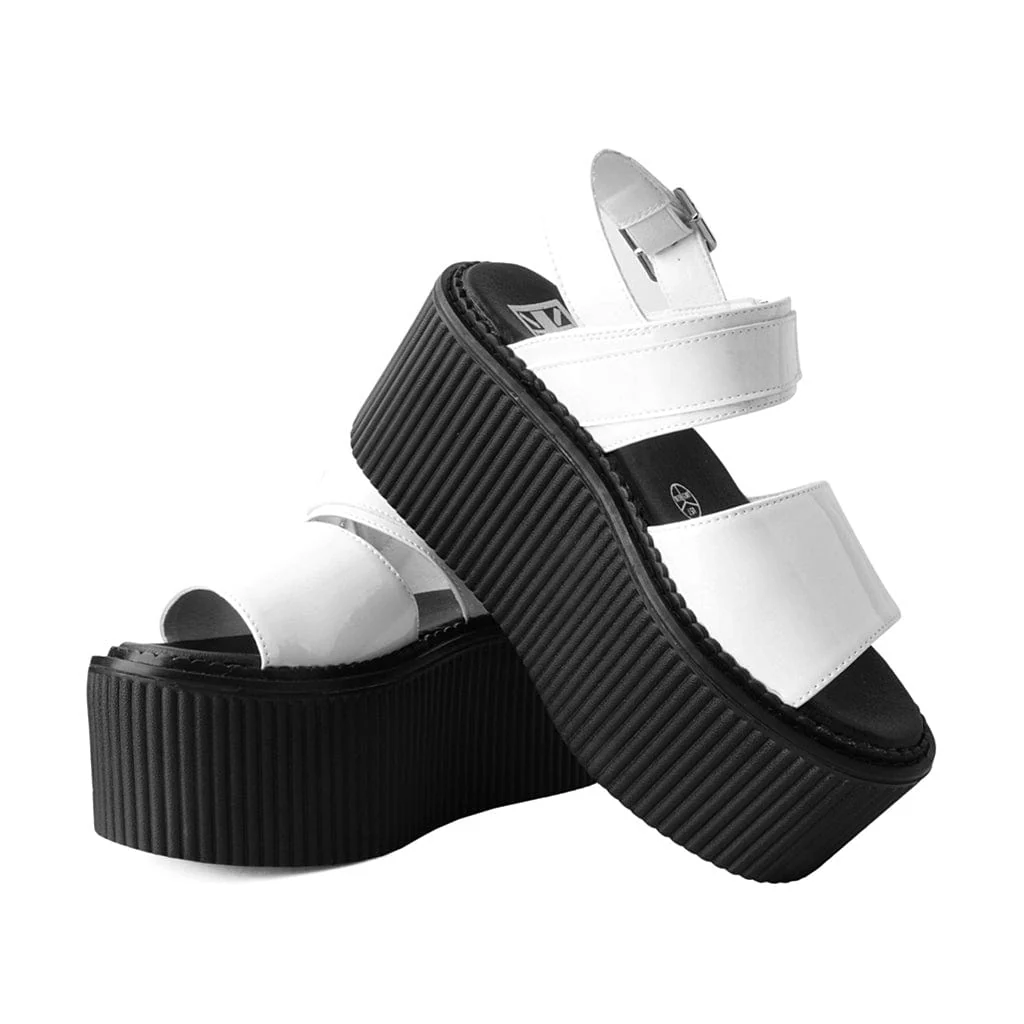 Strato Sandal White Patent Faux Leather - Image 4