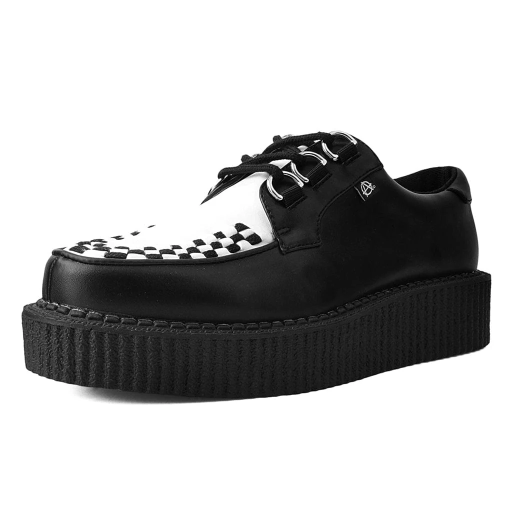 Anarchic Creeper Black & White Vegan Faux Leather - Image 2