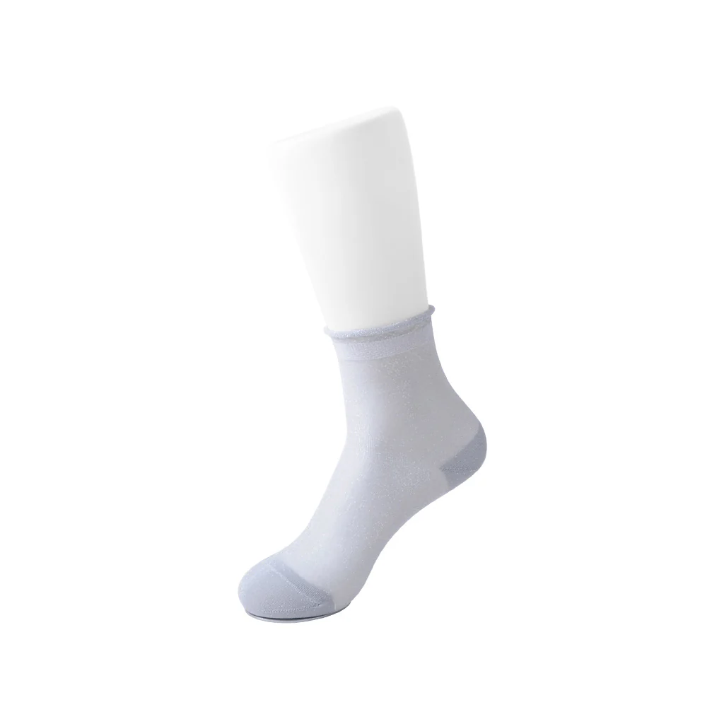 Crew Socks Silver Sparkly Metallic Women's