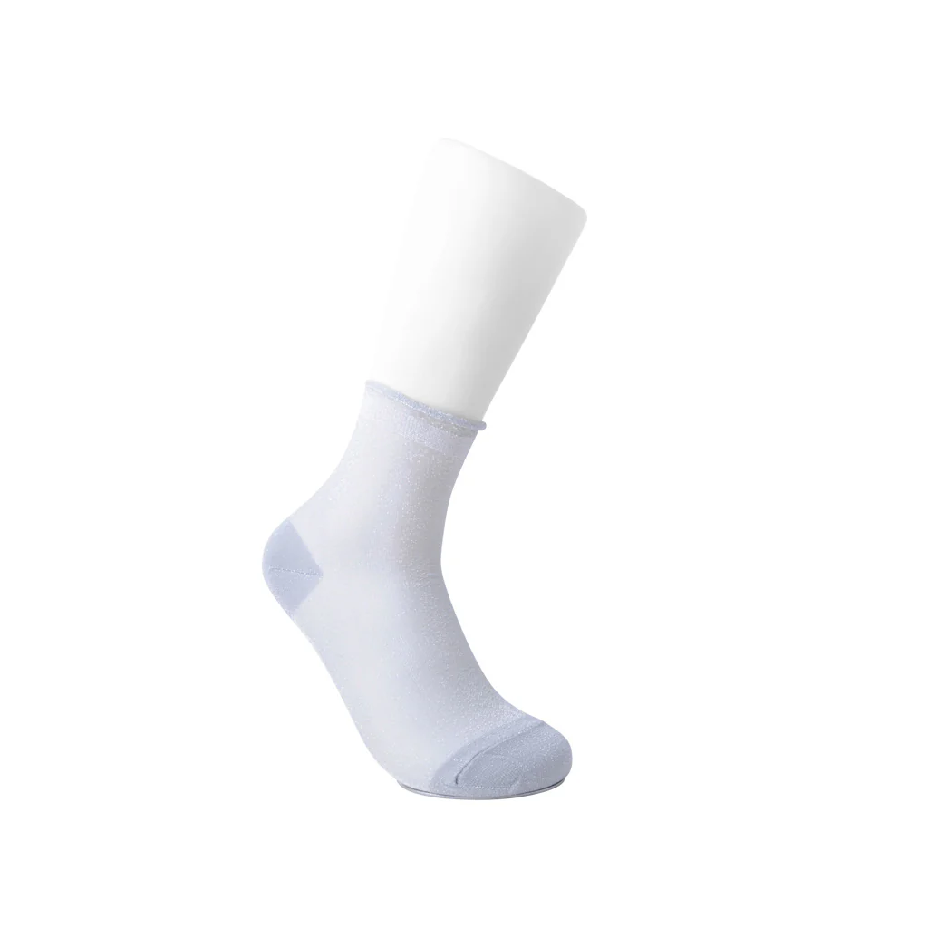 Crew Socks Silver Sparkly Metallic Women's - Image 2