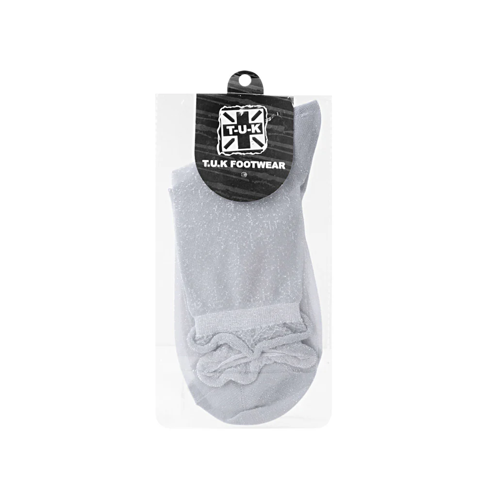 Crew Socks Silver Sparkly Metallic Women's - Image 3