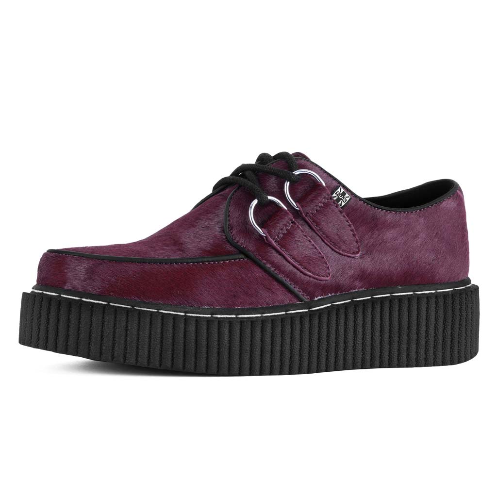 Vintage Creeper Burgundy Cow Hair - Image 4