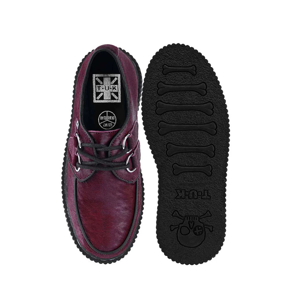 Vintage Creeper Burgundy Cow Hair - Image 5