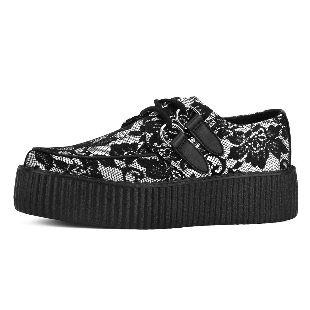 Viva High Creeper Black/White Lace - Image 4