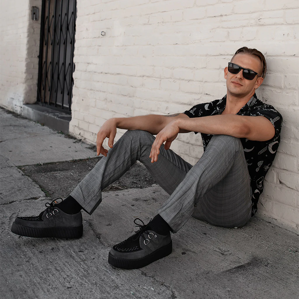 Viva High Creeper Charcoal & Black Suede - Image 2
