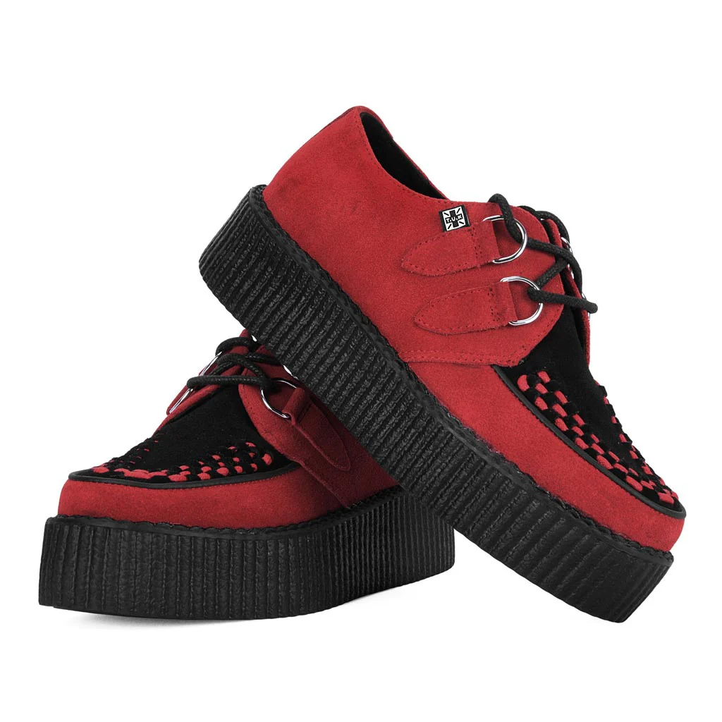 Viva High Creeper Red & Black Suede - Image 3