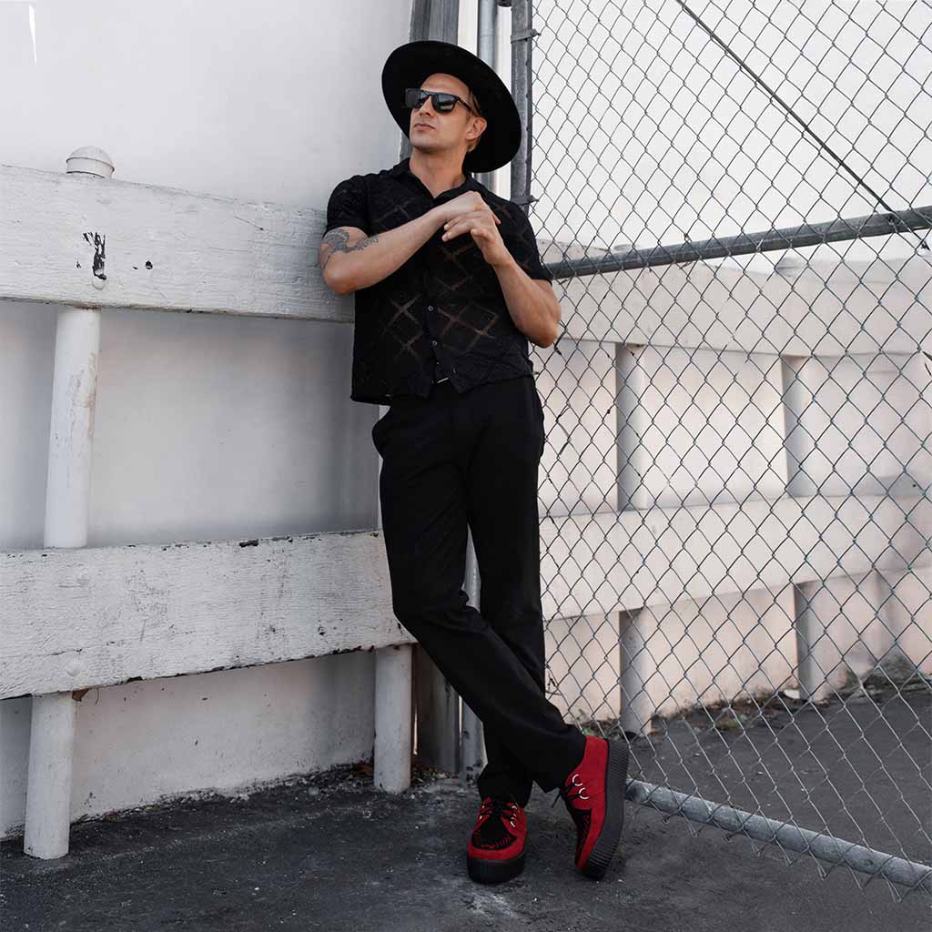 Viva High Creeper Red & Black Suede - Image 5