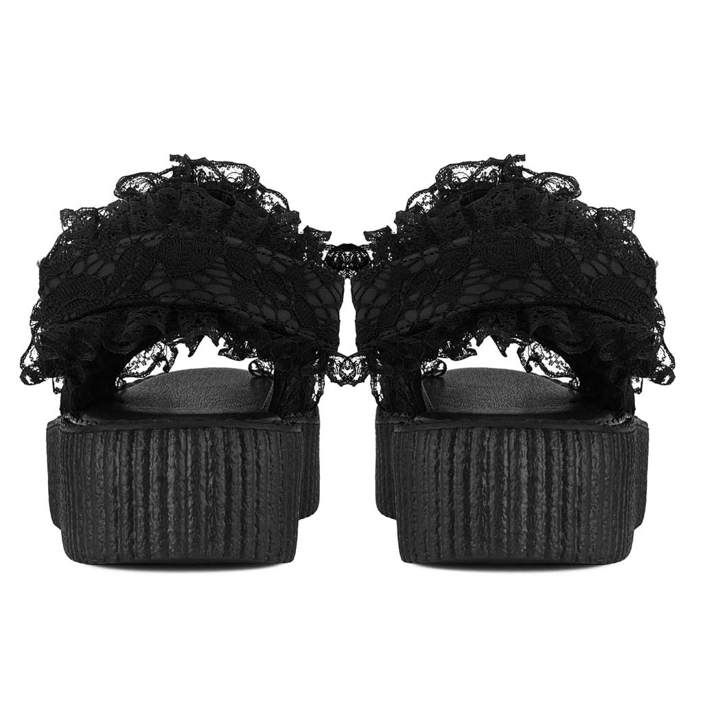 Viva High Gothic Lace Sandal Black - Image 7
