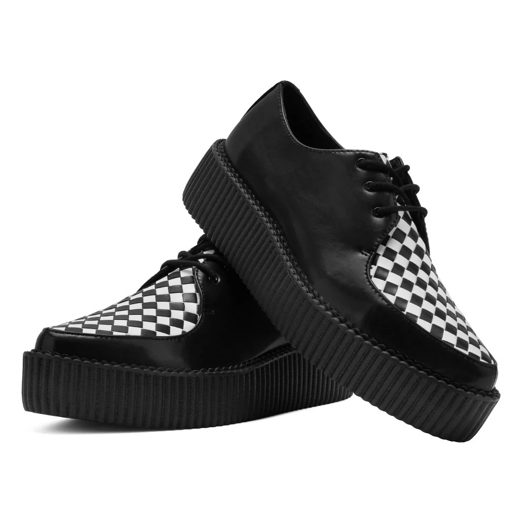 Viva High Pointed Creeper Black/White Woven - Image 2