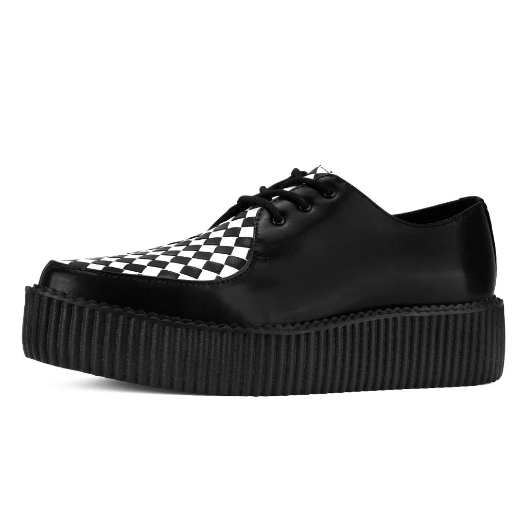 Viva High Pointed Creeper Black/White Woven - Image 3
